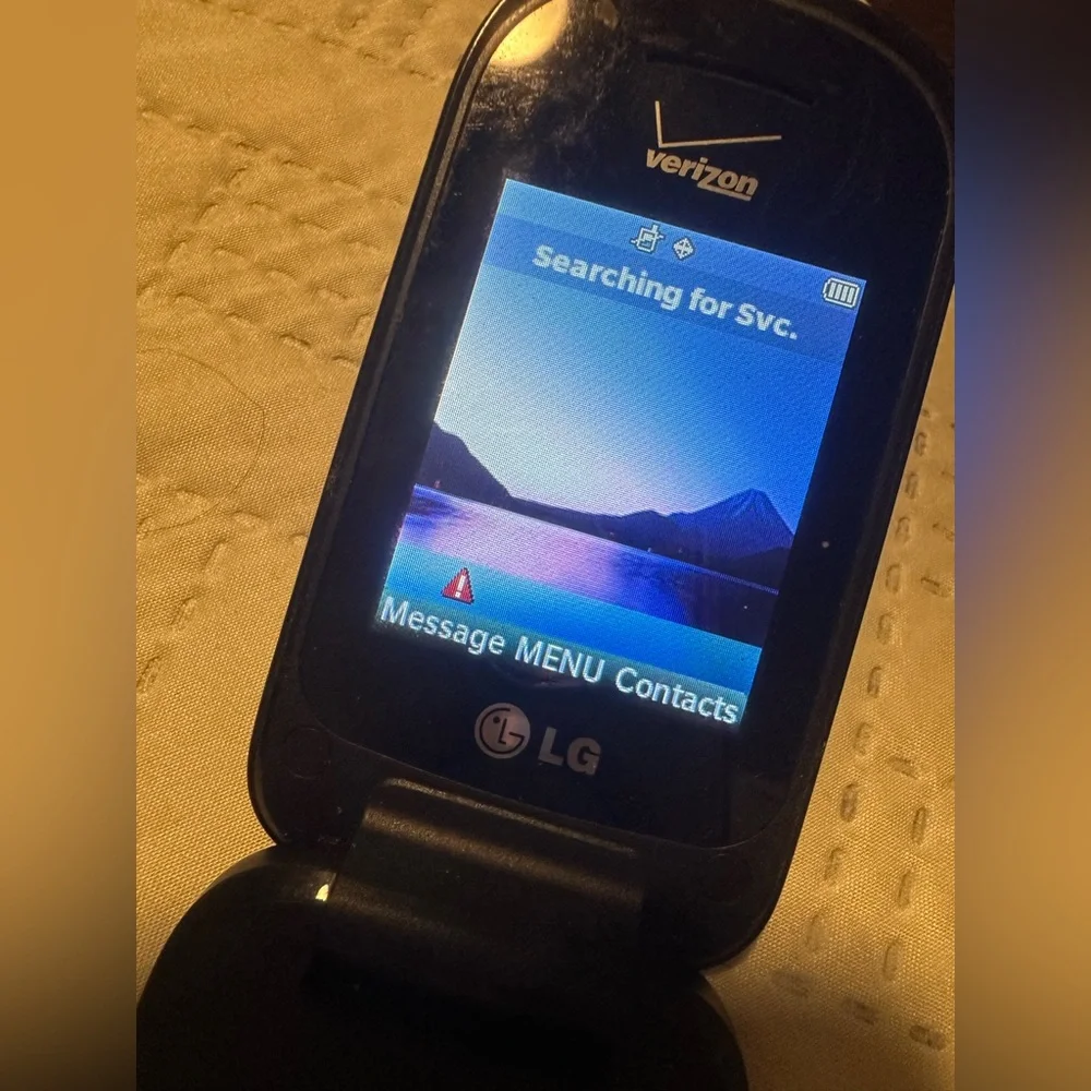 LG Black Basic Flip Phone with Glossy Finish